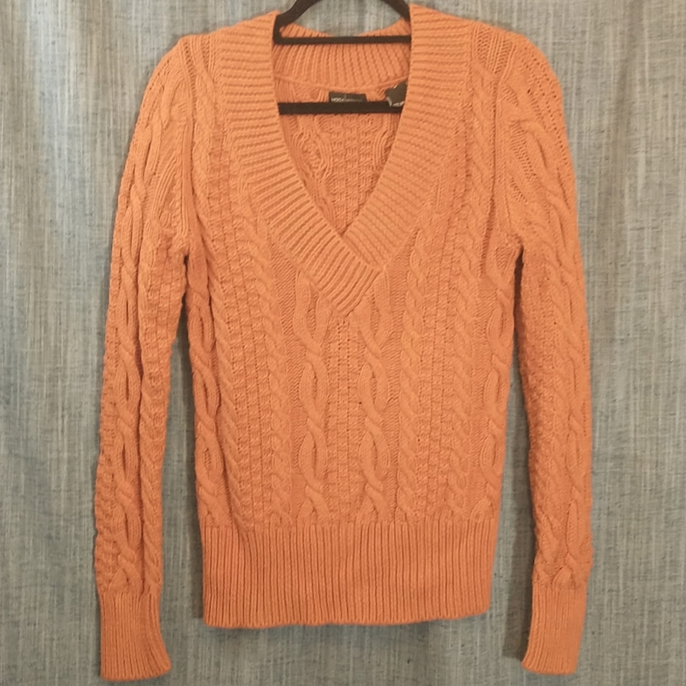 COPY - Moda International thick rust cable knit sweater